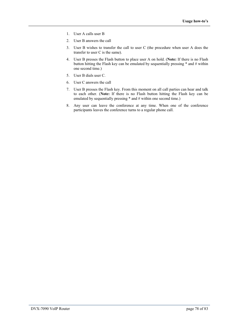 D-Link VOIP DVX-7090 User Manual | Page 78 / 83
