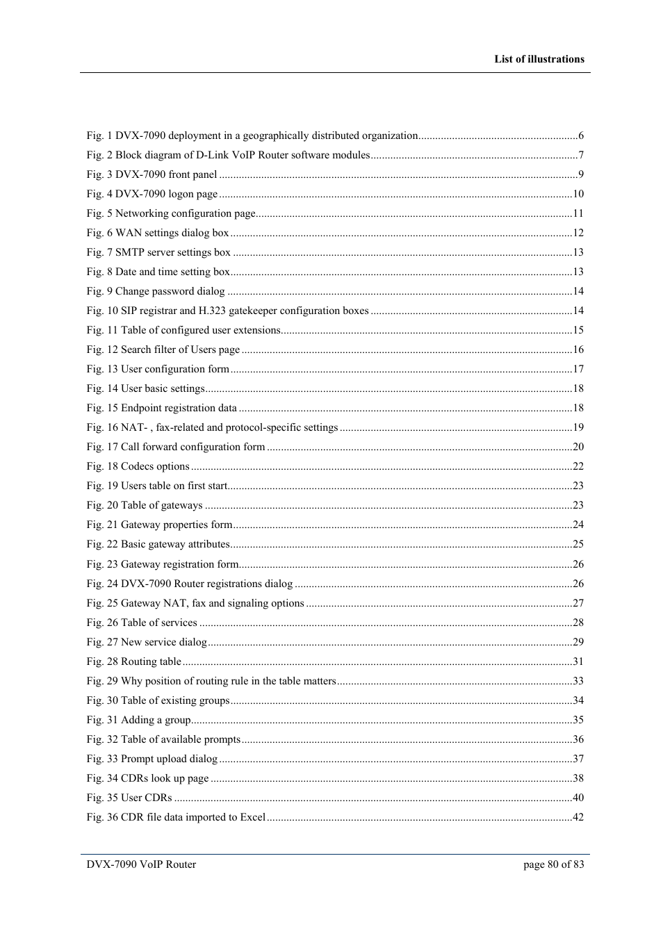 Illustrations | D-Link VOIP DVX-7090 User Manual | Page 80 / 83