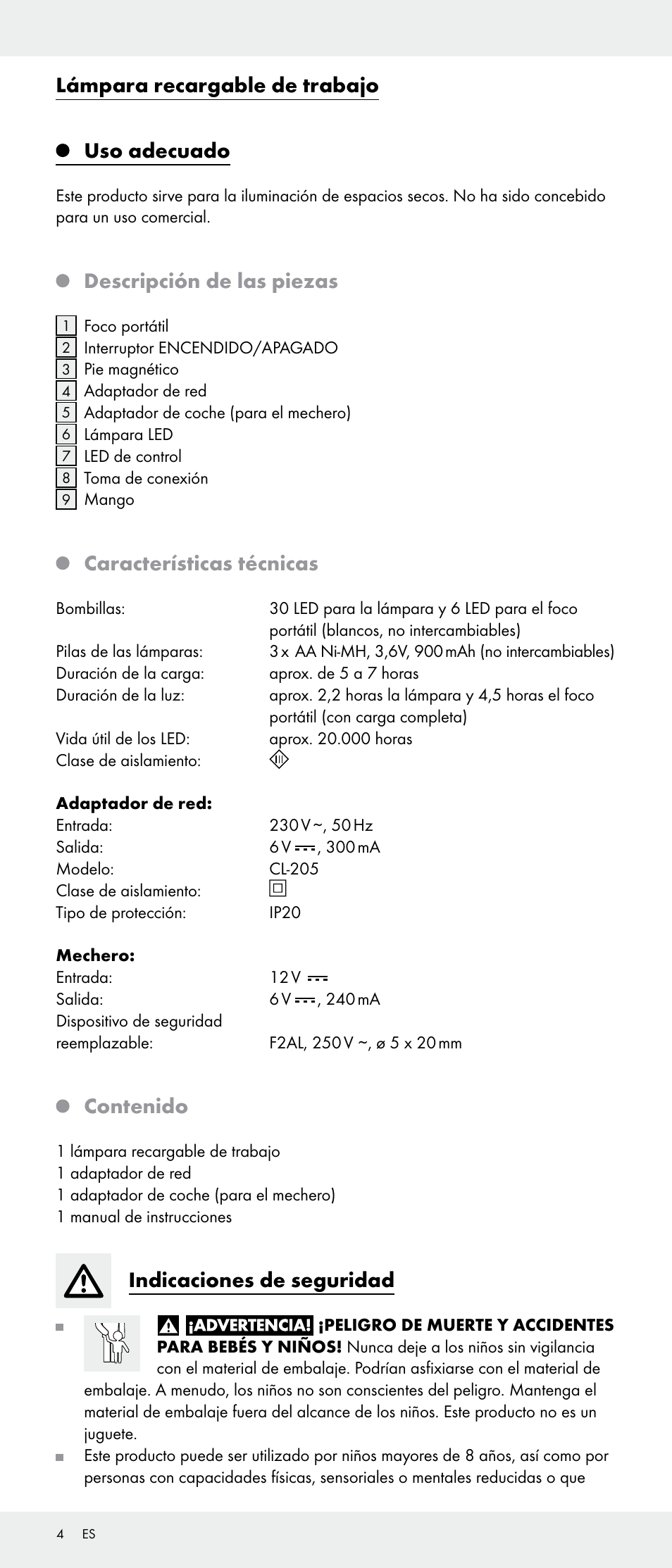 Livarno Z31346-BS User Manual | Page 4 / 24