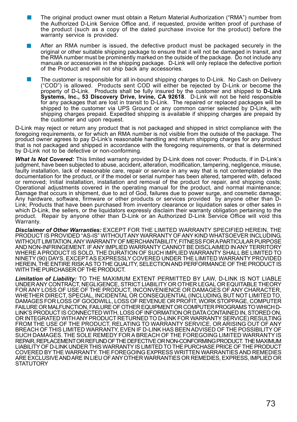 D-Link DI-707P User Manual | Page 74 / 75