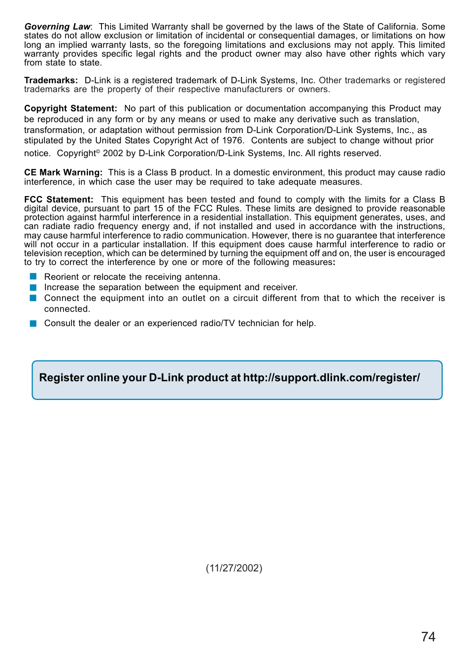 D-Link DI-707P User Manual | Page 75 / 75