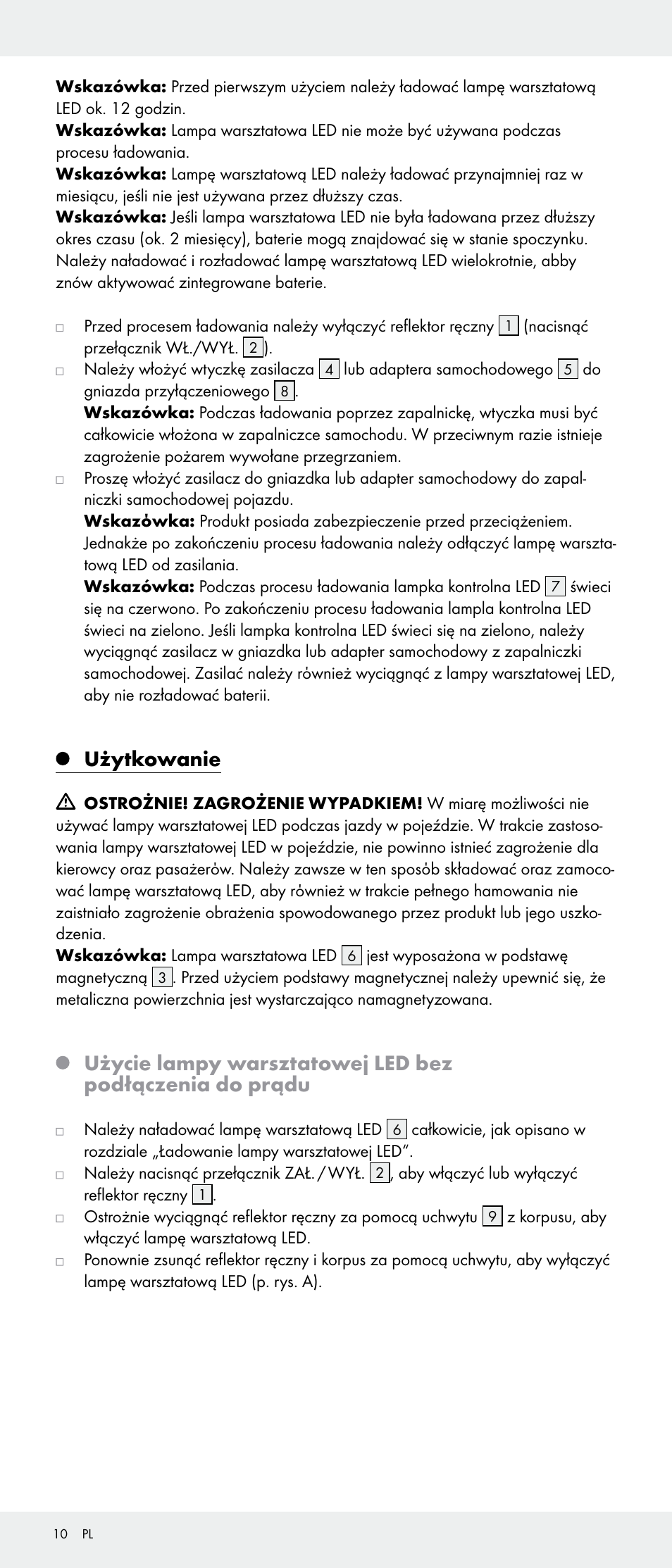 Użytkowanie | Livarno Z31346-BS User Manual | Page 10 / 21