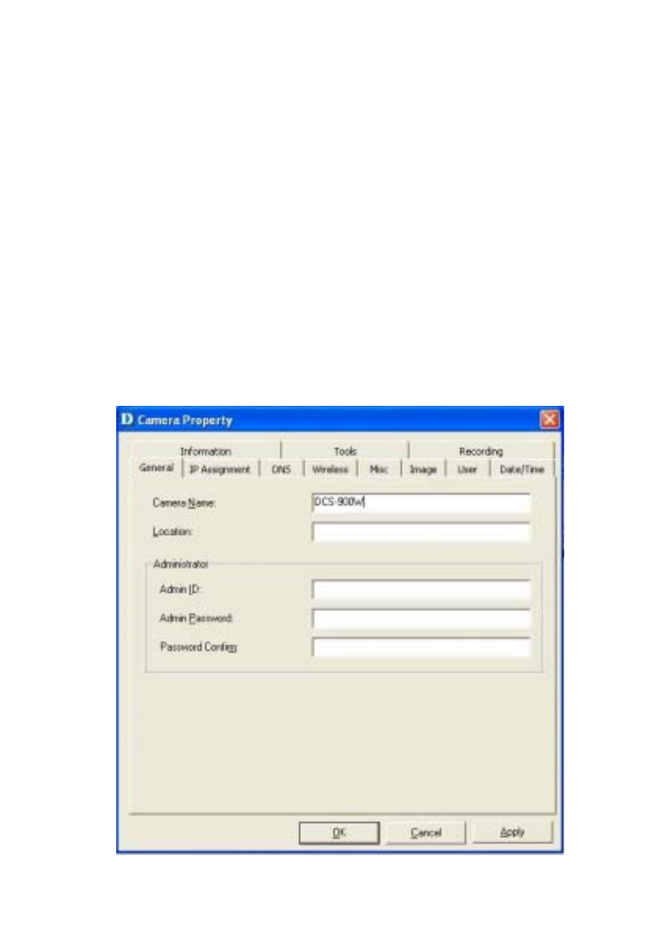 Ipview lite, Camera property settings > general | D-Link DCS-900W User Manual | Page 56 / 98