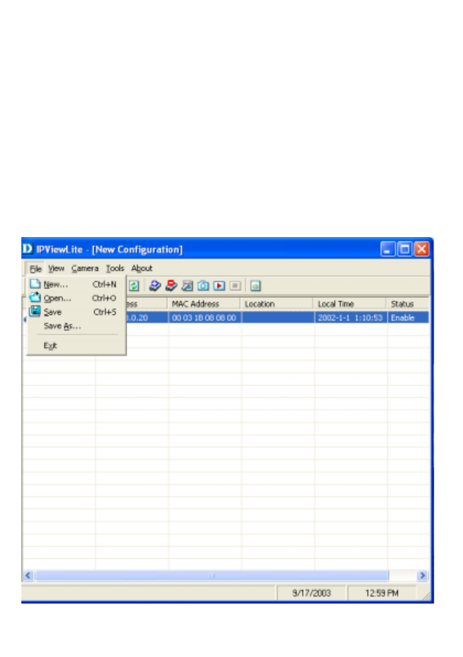 Ipview lite, Menu bar, Menu bar > file | D-Link DCS-900W User Manual | Page 69 / 98