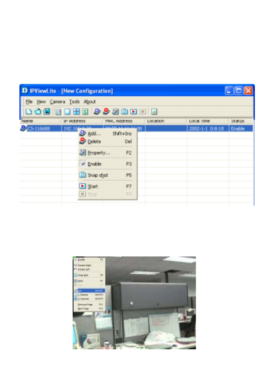 Ipview lite, Context sensitive menu | D-Link DCS-900W User Manual | Page 77 / 98