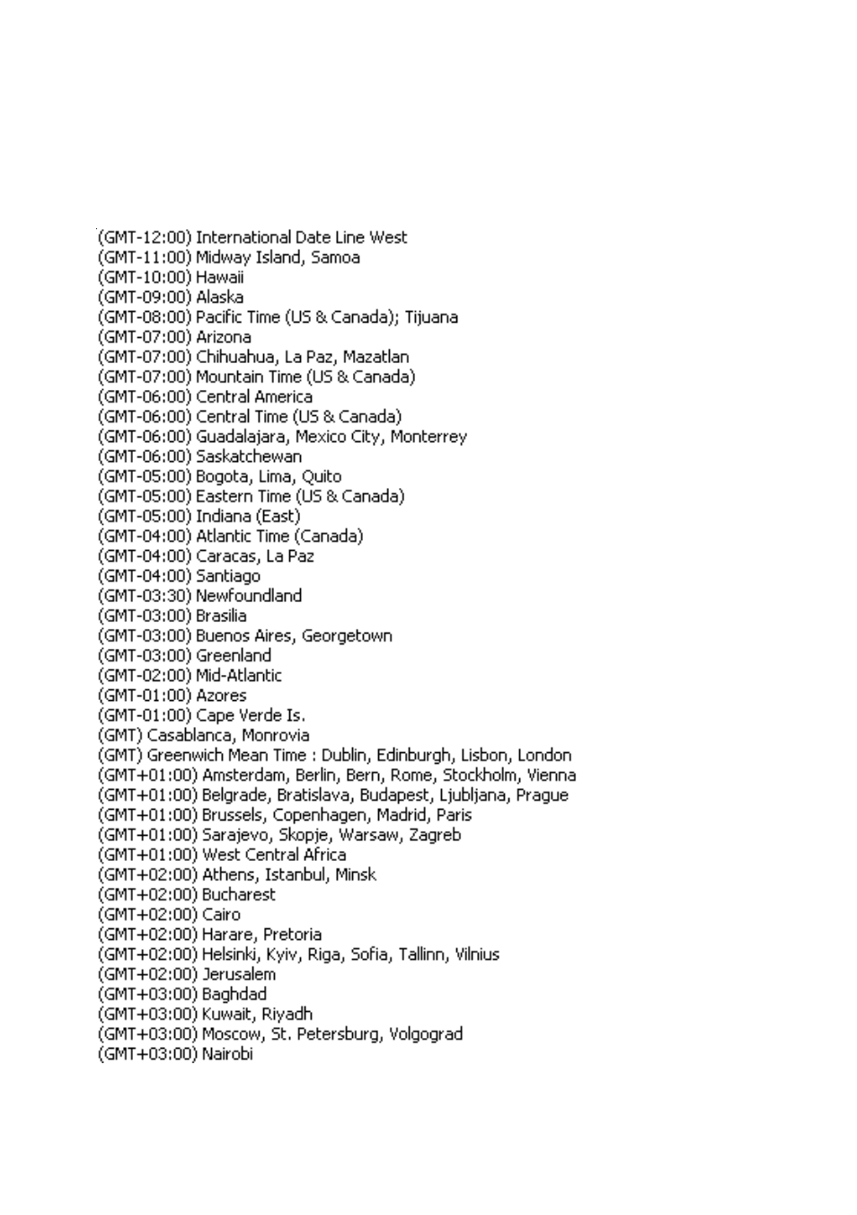 Time zone table | D-Link DCS-900W User Manual | Page 86 / 98