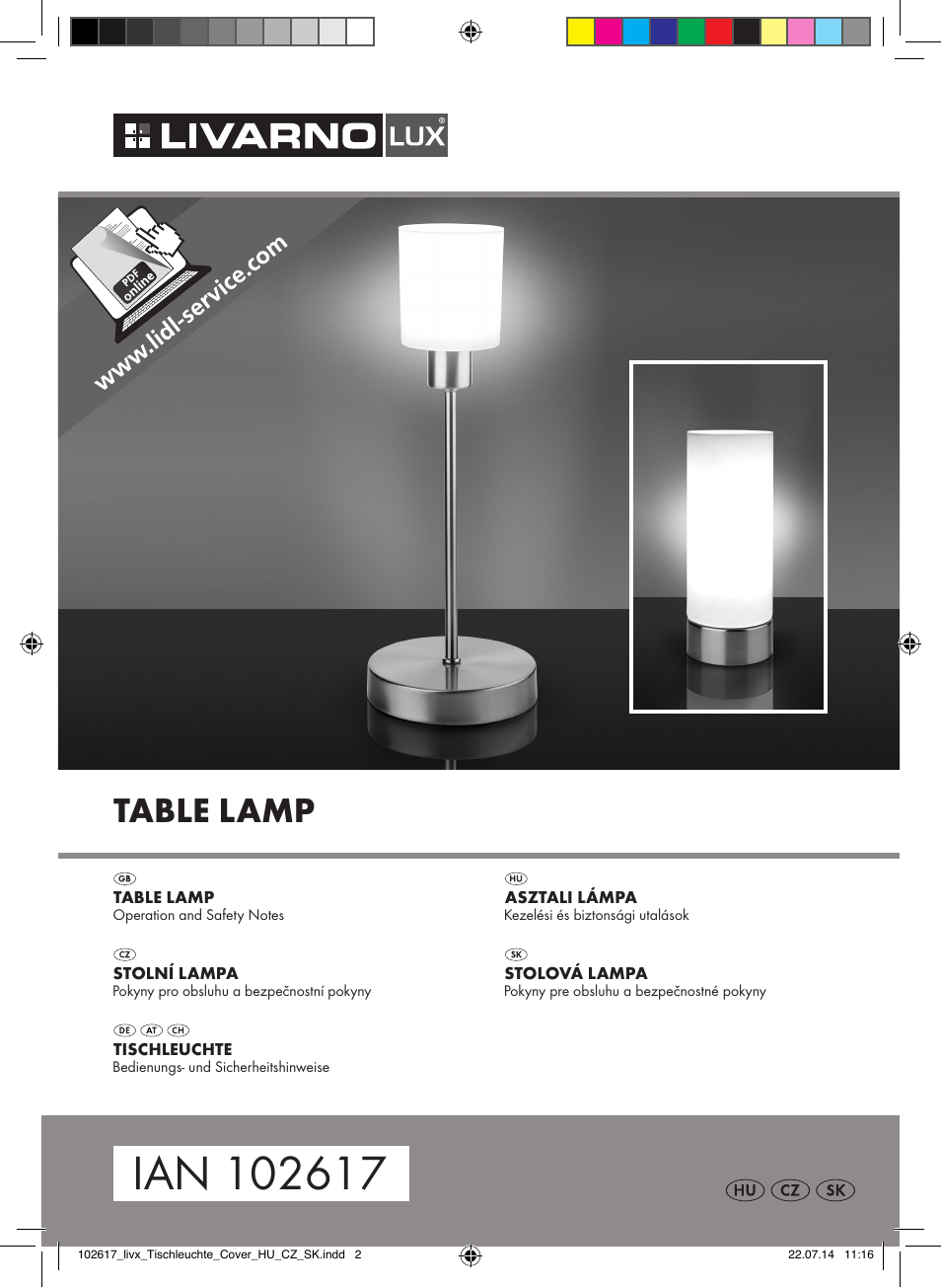 Livarno Z31711A-BS/Z31711B-BS/ Z31711C-BS/Z31711D-BS User Manual | 20 pages