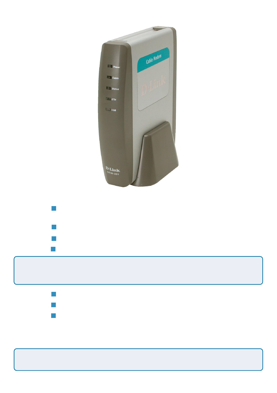Package contents, Contents of package | D-Link DCM-201 User Manual | Page 3 / 34