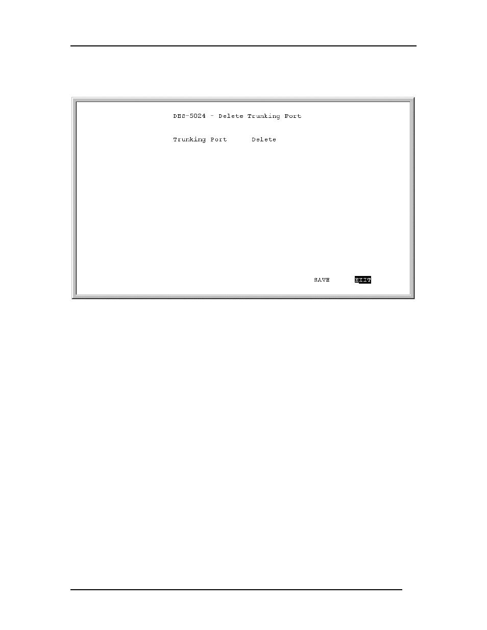 Delete trunking port | D-Link DES-5024 User Manual | Page 83 / 93