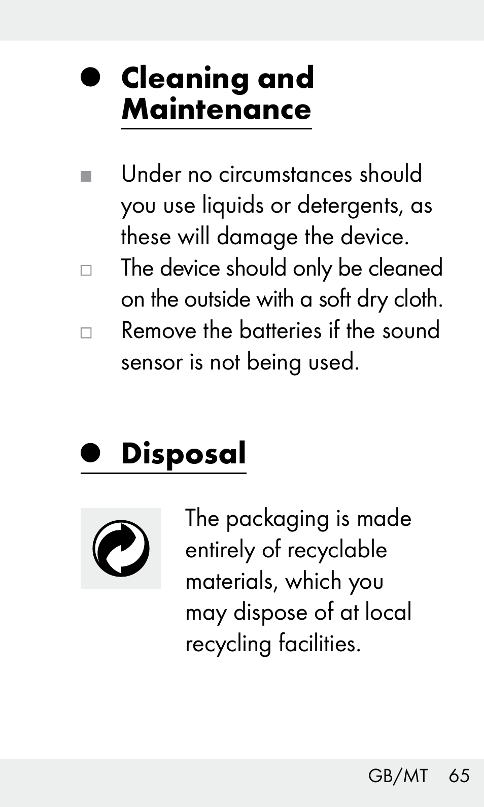 Cleaning and maintenance, Disposal | Livarno Z31603 User Manual | Page 65 / 84