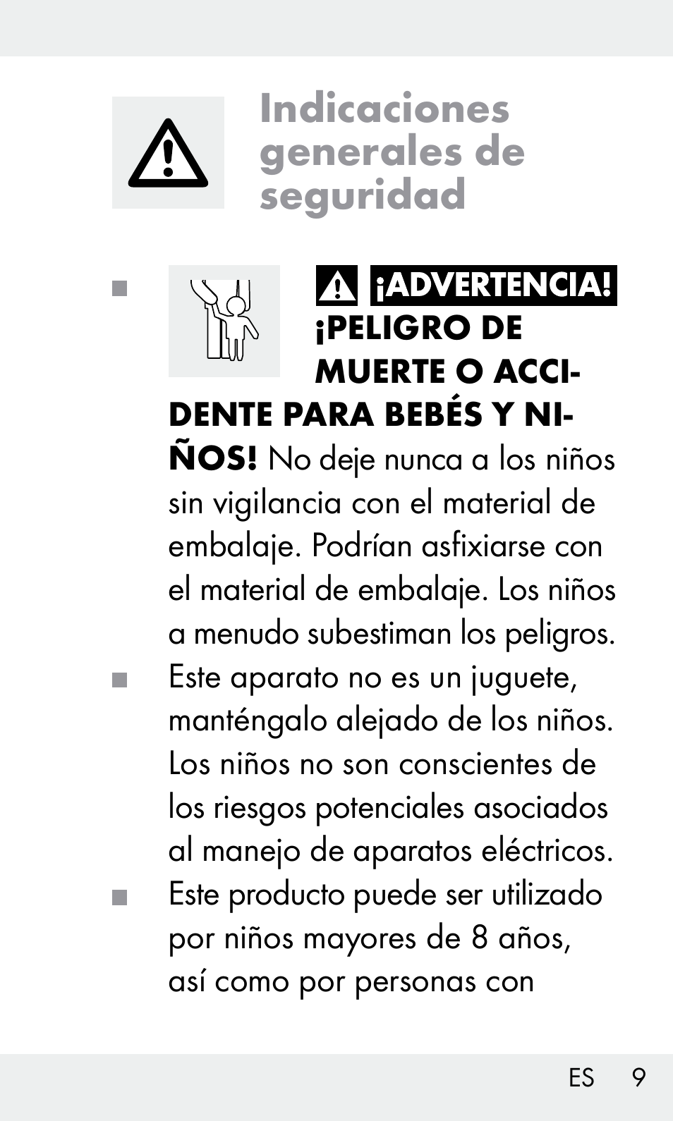 Indicaciones generales de seguridad | Livarno Z31603 User Manual | Page 9 / 84