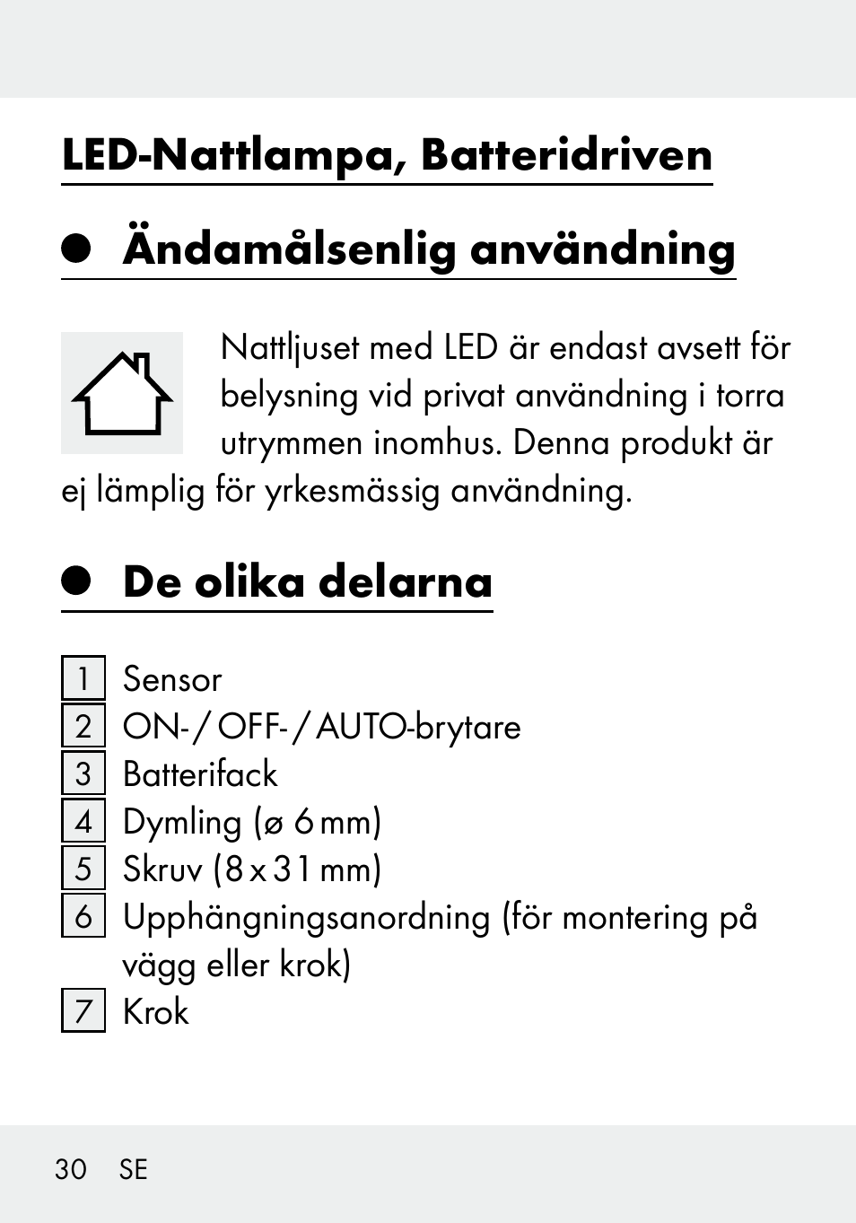 De olika delarna | Livarno 103994-14-01/103994-14-02 User Manual | Page 30 / 88