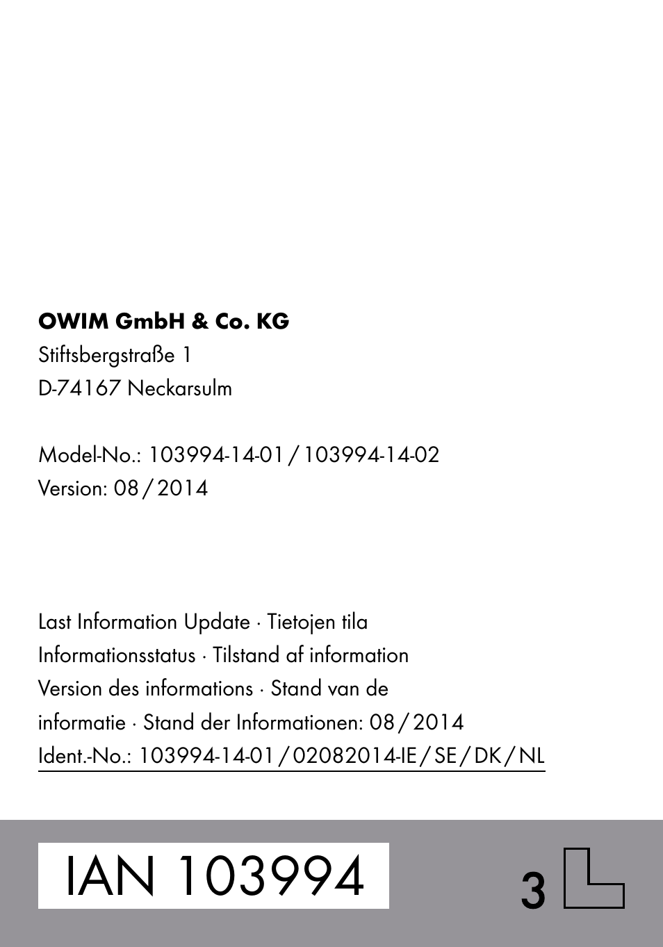 Livarno 103994-14-01/103994-14-02 User Manual | Page 88 / 88