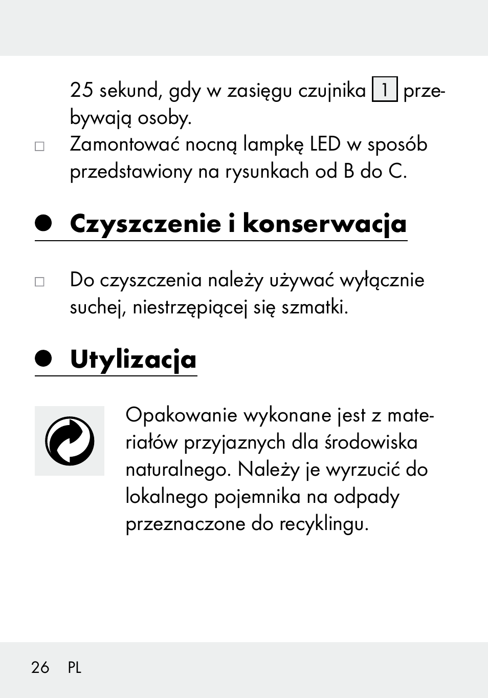 Czyszczenie i konserwacja, Utylizacja | Livarno 103994-14-01/103994-14-02 User Manual | Page 26 / 89