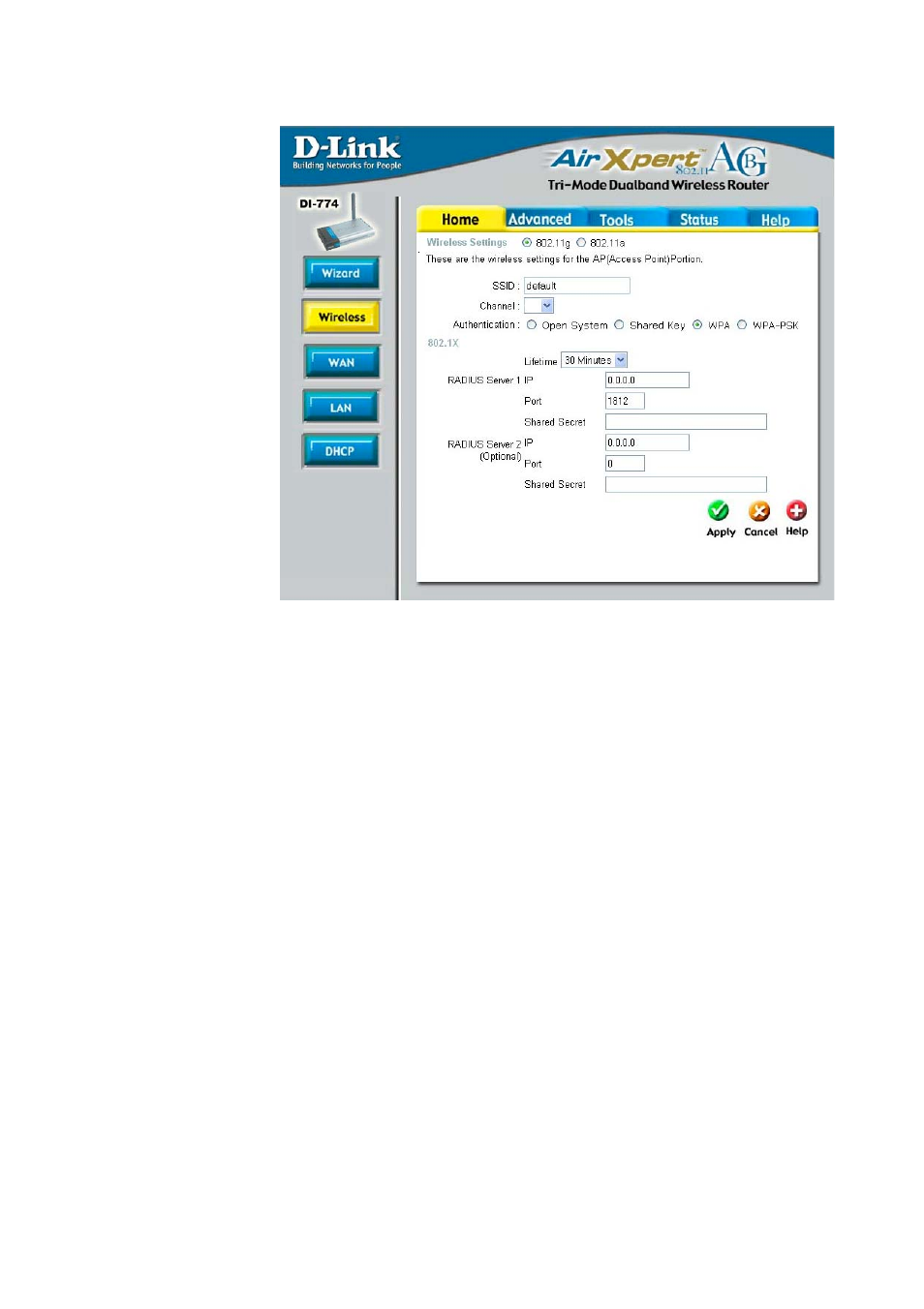 Using the configuration menu (continued) | D-Link DI-774 User Manual | Page 14 / 98