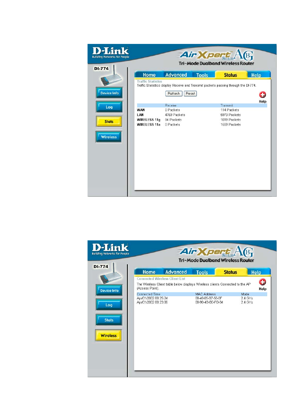 Using the configuration menu (continued) | D-Link DI-774 User Manual | Page 41 / 98