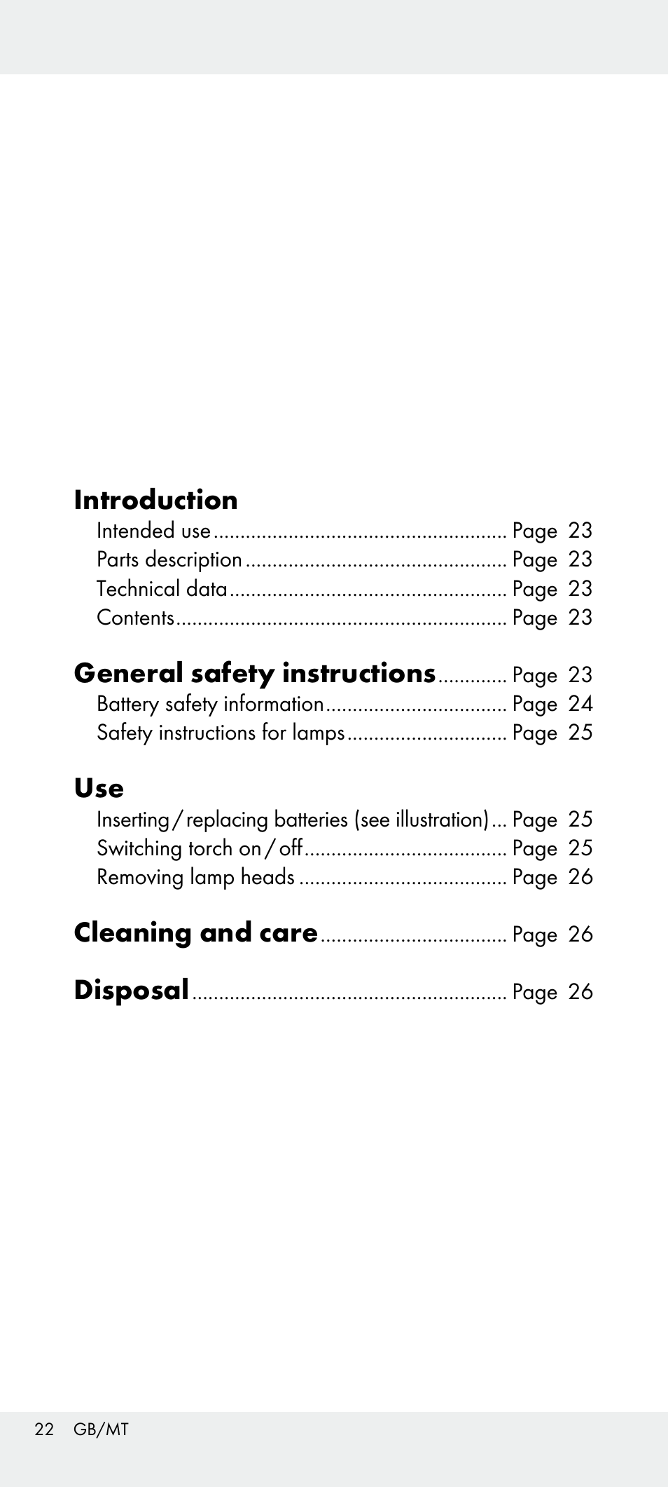 Introduction, General safety instructions, Cleaning and care | Disposal | Livarno Z31240 User Manual | Page 22 / 33