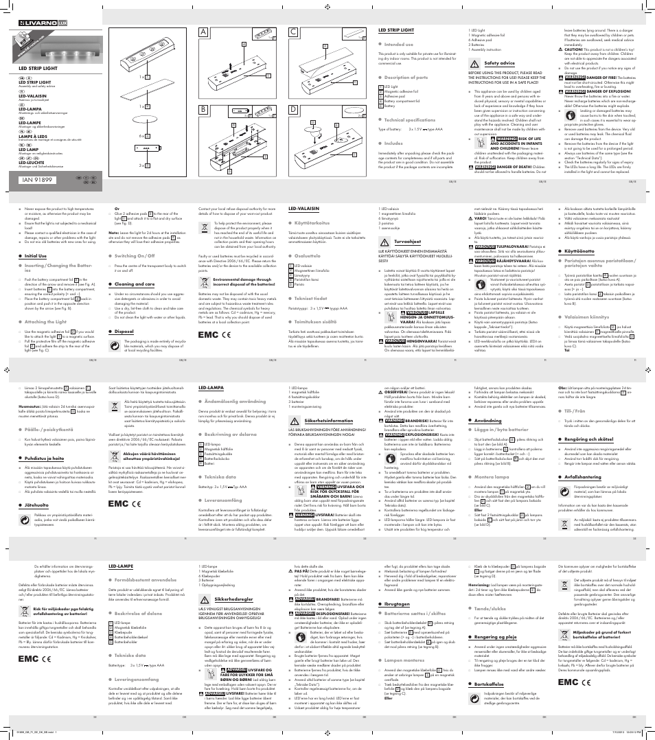 Livarno Z31657 User Manual | 2 pages