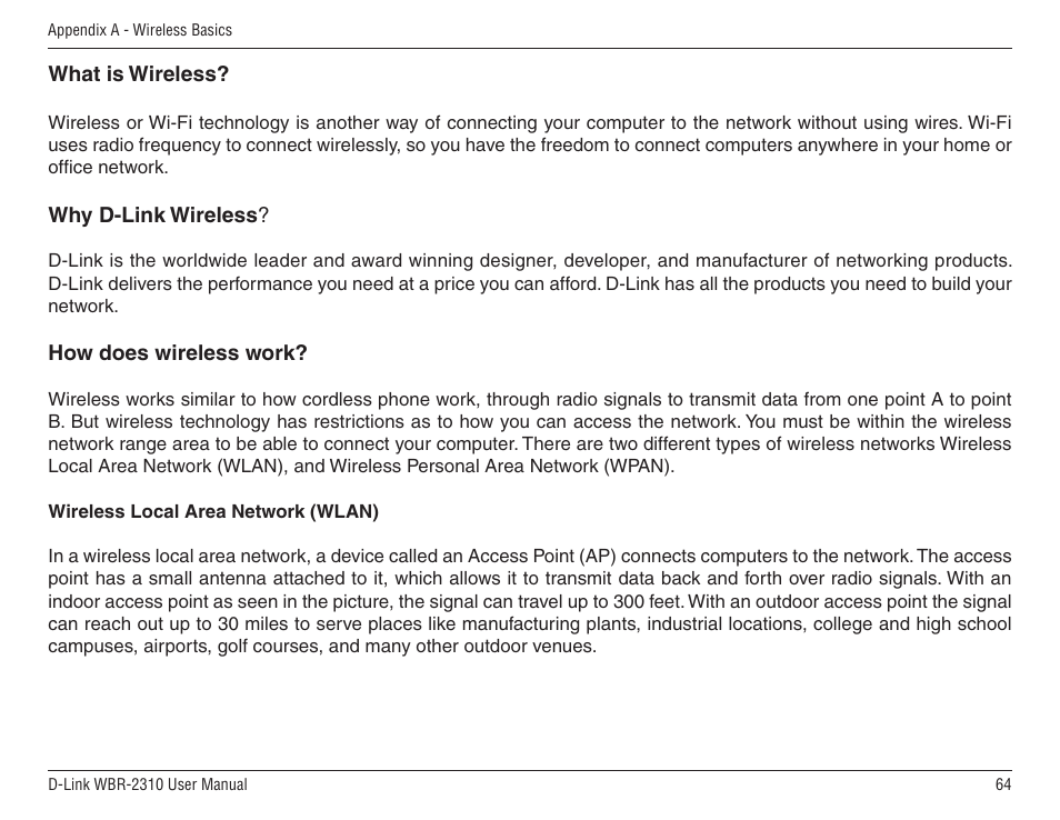 What is wireless | D-Link WBR-2310 User Manual | Page 64 / 78
