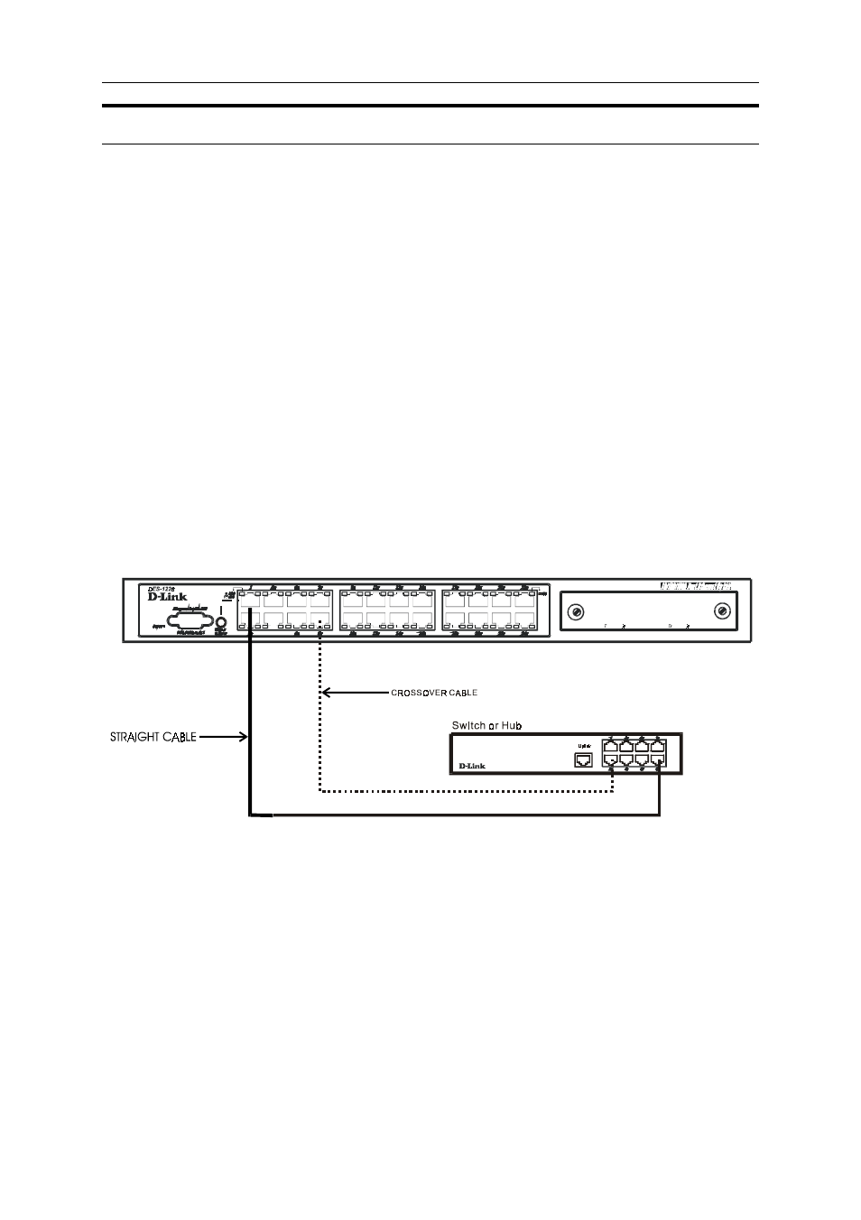Switch to hub or switch, Witch to, Ub or | Witch | D-Link DES-1218 User Manual | Page 23 / 42