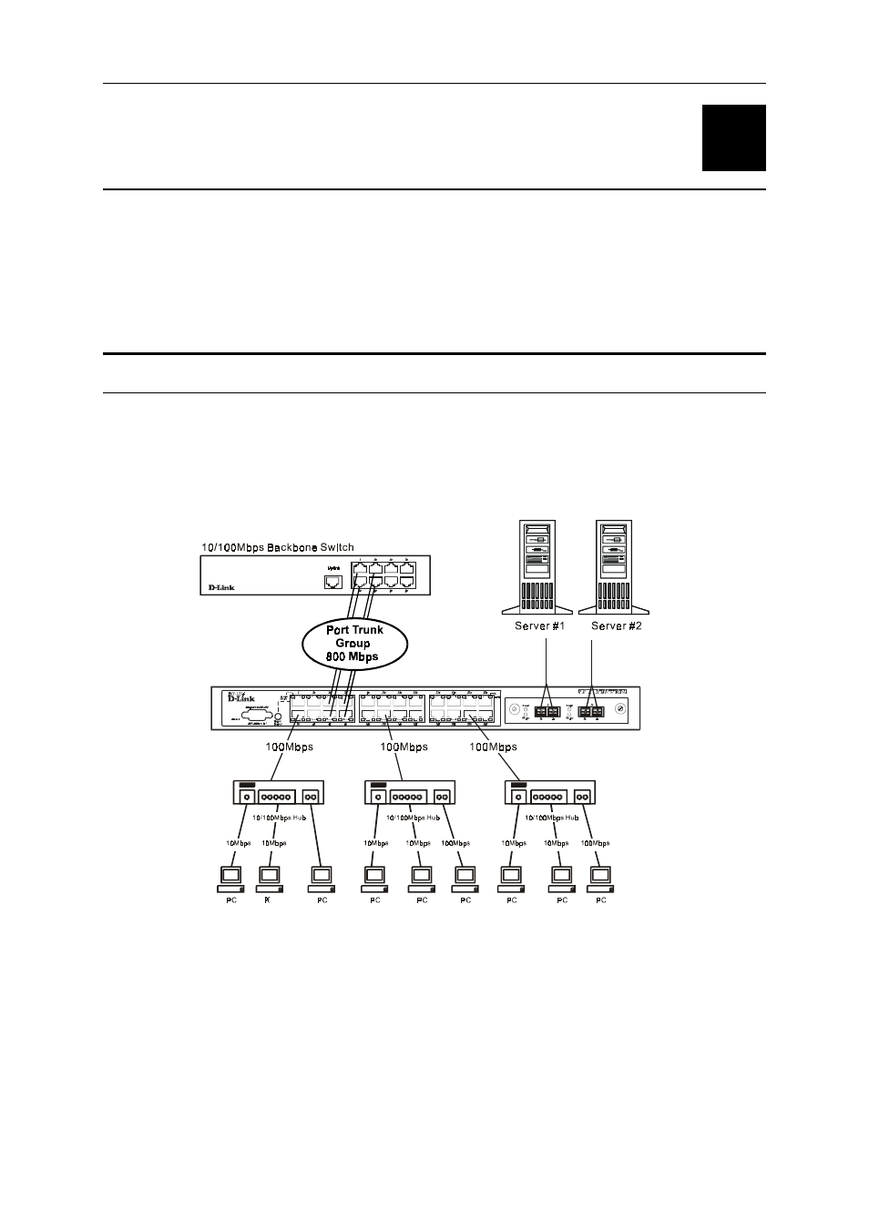 Management concepts, Port trunk groups, Runk | Roups, Anagement, Oncepts | D-Link DES-1218 User Manual | Page 30 / 42