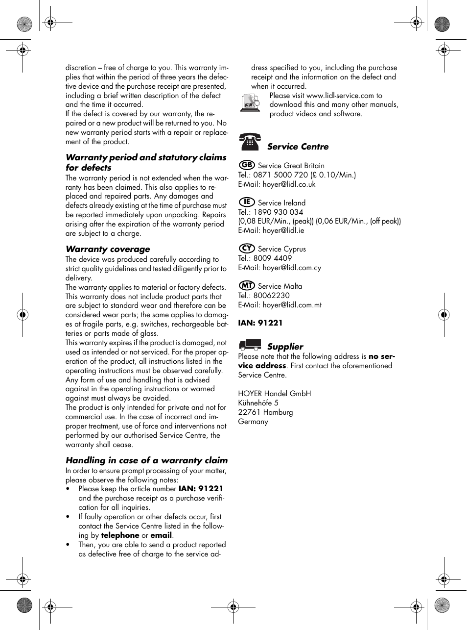 Livarno LLPL 27 A1 User Manual | Page 2 / 2