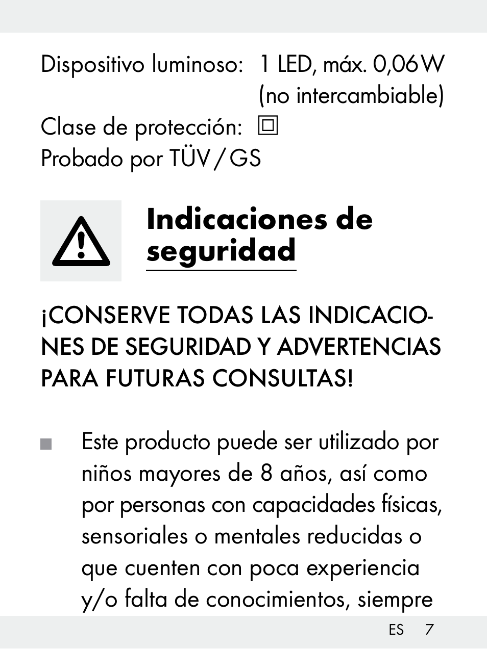 Indicaciones de seguridad | Livarno Z31172..-BS User Manual | Page 7 / 62