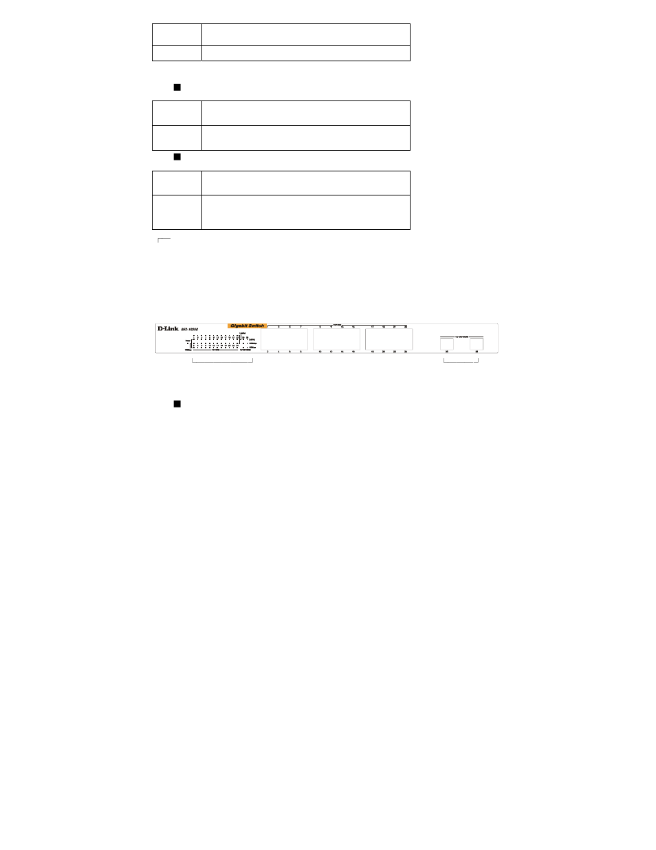 Connections, 1000mbps, 100mbps | D-Link DES-1026G User Manual | Page 7 / 16