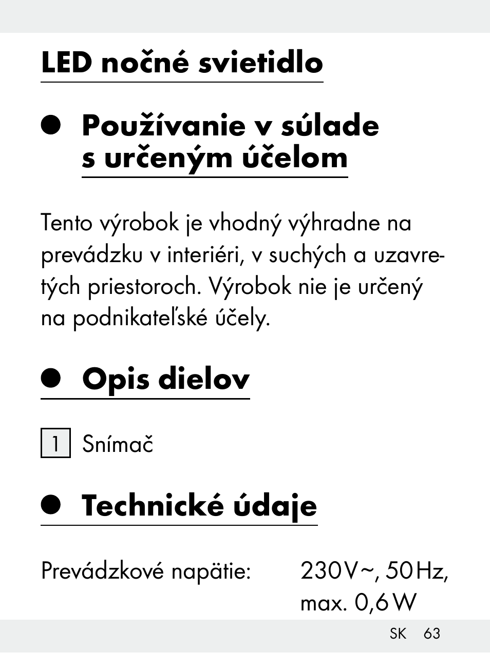 Opis dielov, Technické údaje | Livarno Z31172..-BS User Manual | Page 63 / 85