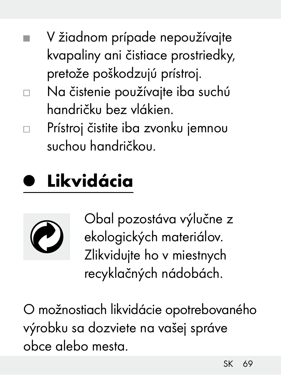 Likvidácia | Livarno Z31172..-BS User Manual | Page 69 / 85