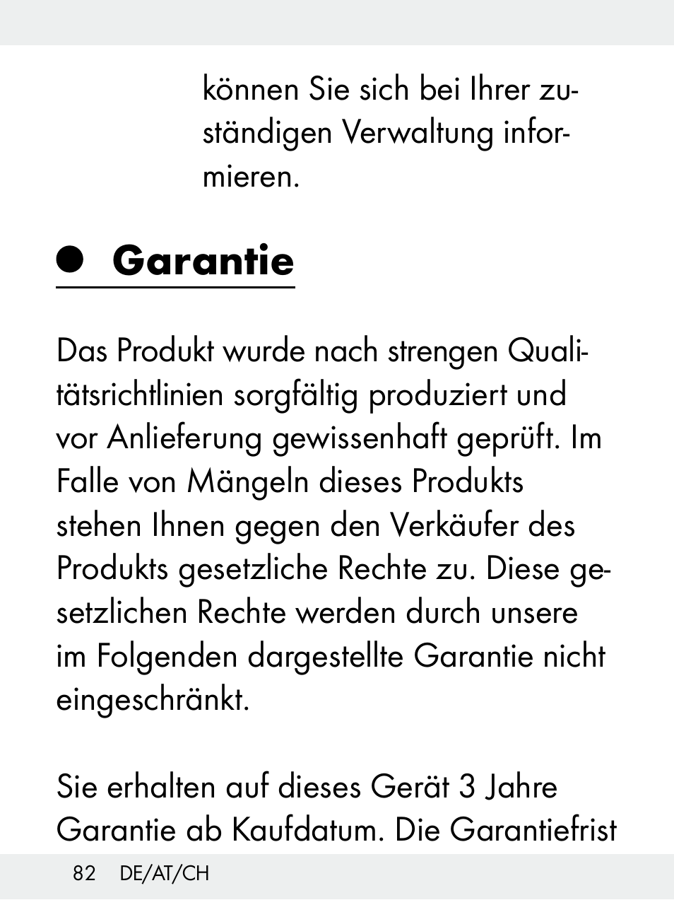 Garantie | Livarno Z31172..-BS User Manual | Page 82 / 85