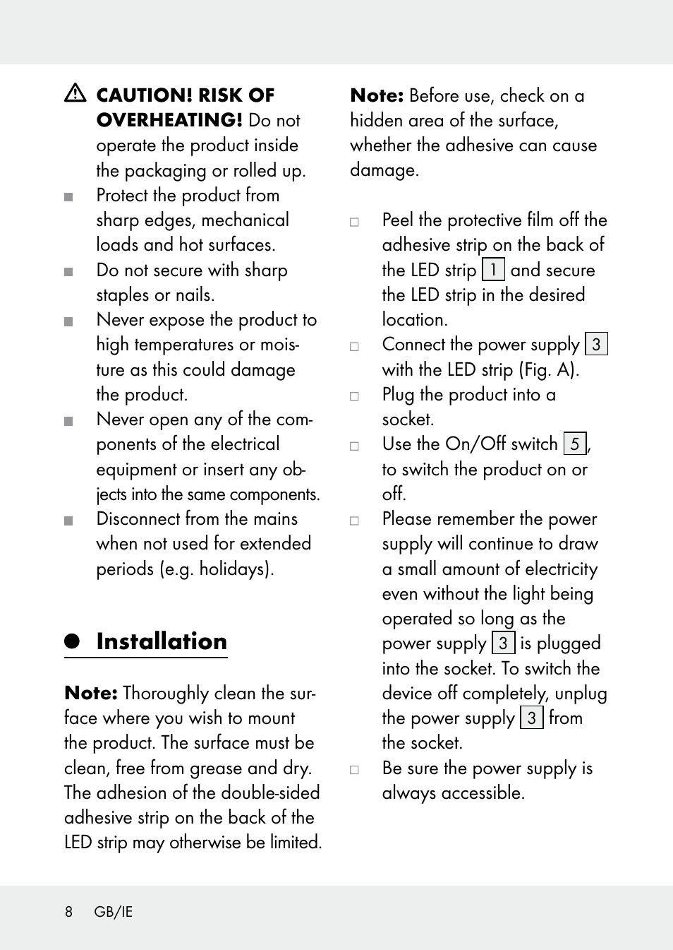 Installation | Livarno 104000-14-01-BS User Manual | Page 8 / 12