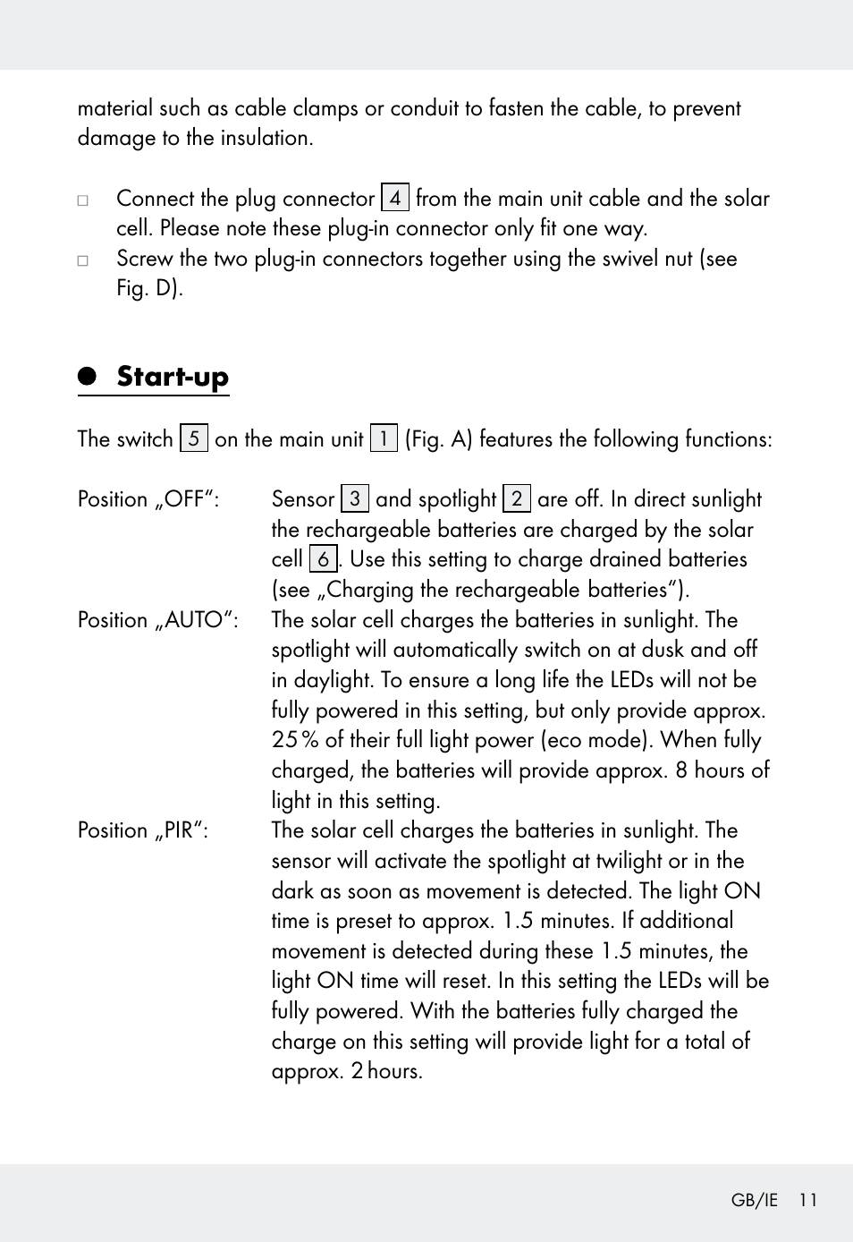 Start-up | Livarno Z31999 User Manual | Page 11 / 84