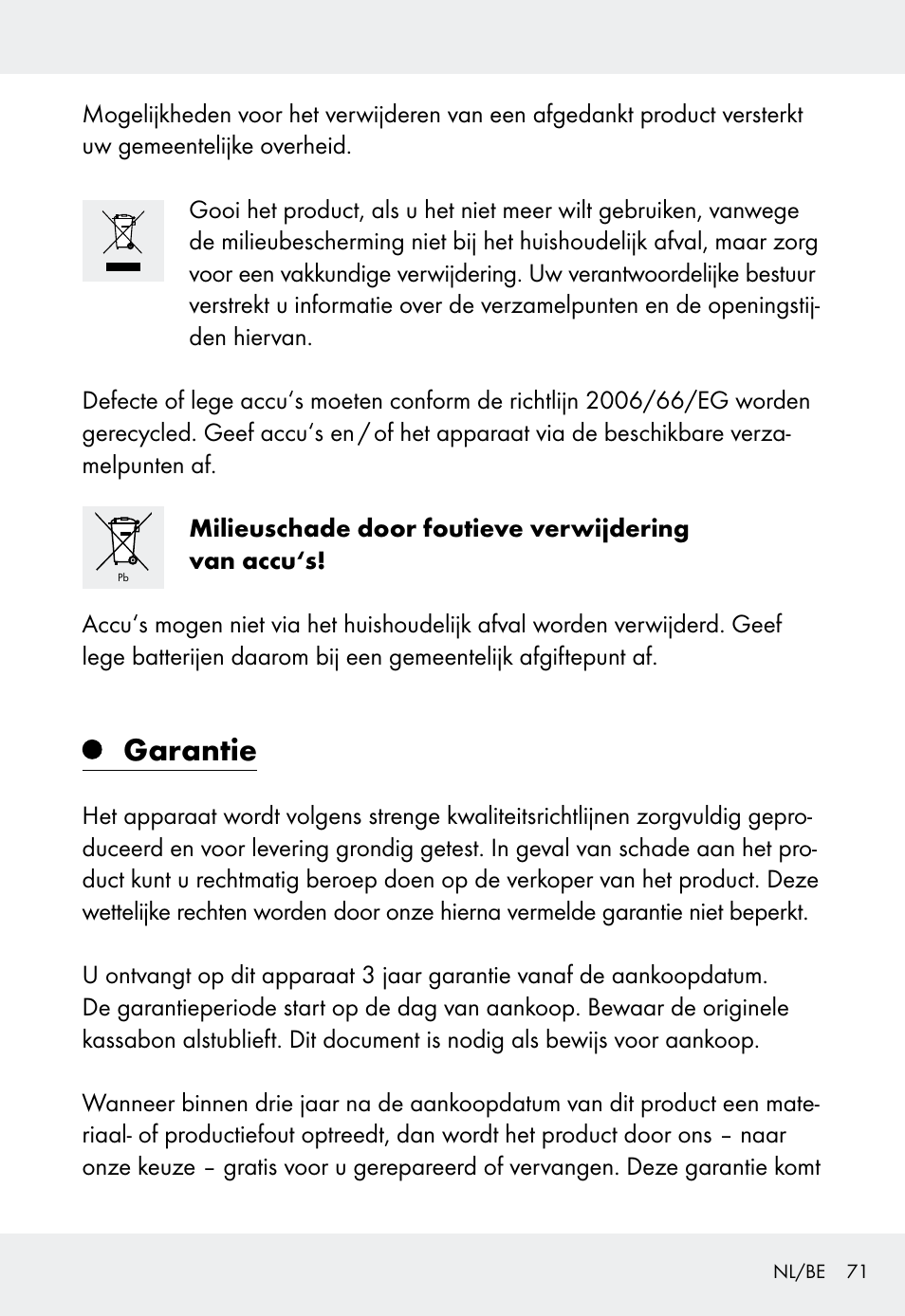 Garantie | Livarno Z31999 User Manual | Page 71 / 84