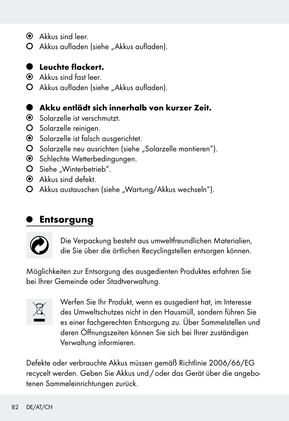 Entsorgung | Livarno Z31999 User Manual | Page 82 / 84