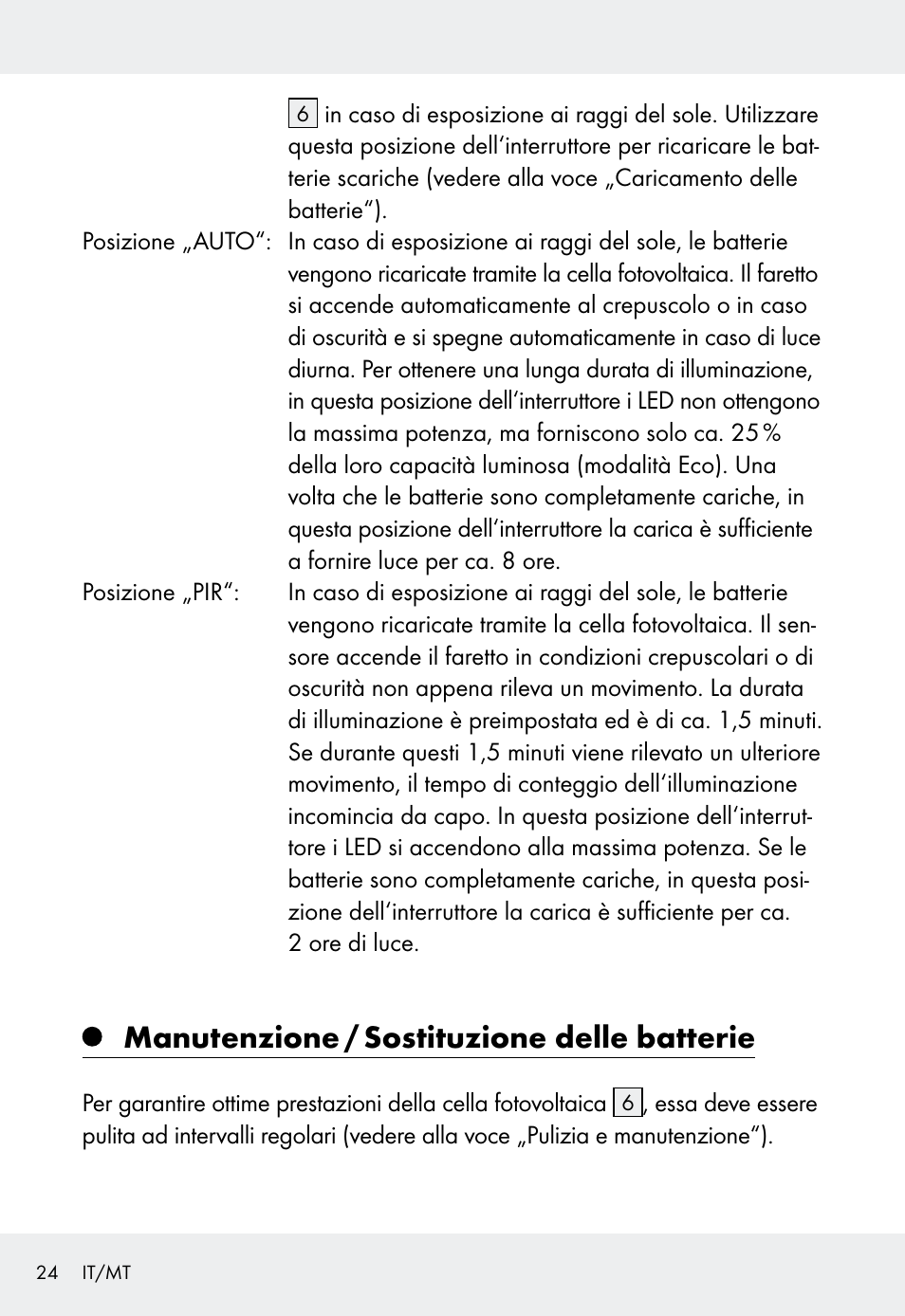 Manutenzione / sostituzione delle batterie | Livarno Z31999 User Manual | Page 24 / 63