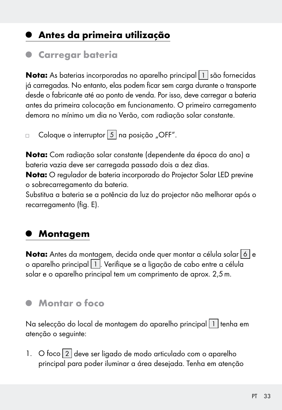 Antes da primeira utilização carregar bateria, Montagem, Montar o foco | Livarno Z31999 User Manual | Page 33 / 63