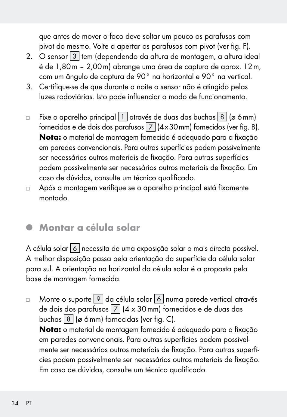 Montar a célula solar | Livarno Z31999 User Manual | Page 34 / 63