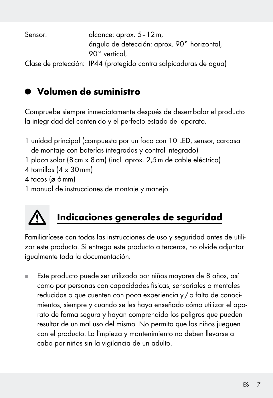 Volumen de suministro, Indicaciones generales de seguridad | Livarno Z31999 User Manual | Page 7 / 63