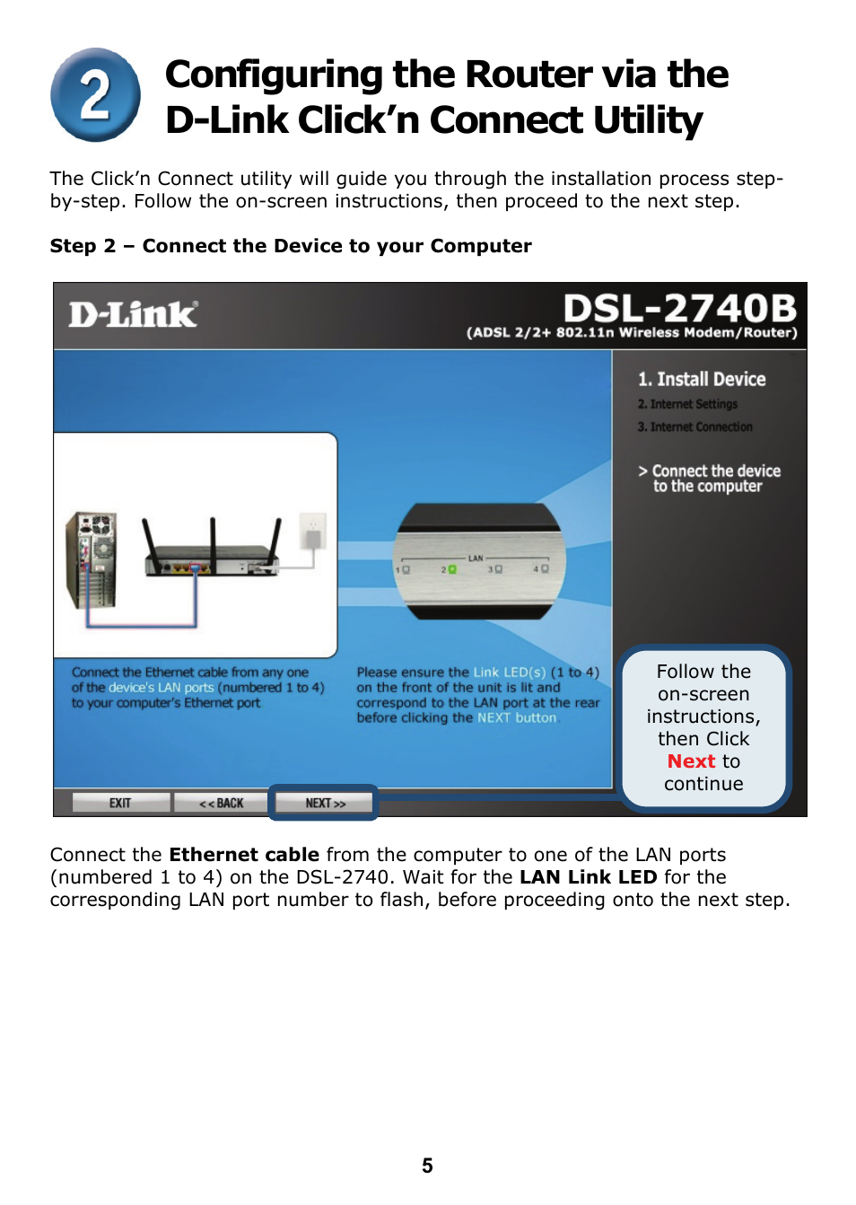 D-Link DSL 2740B User Manual | Page 5 / 15