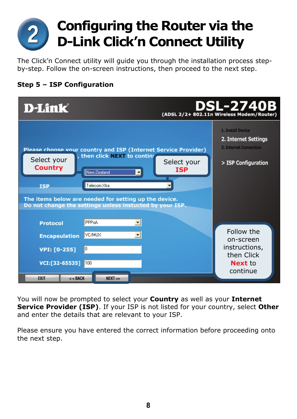 D-Link DSL 2740B User Manual | Page 8 / 15