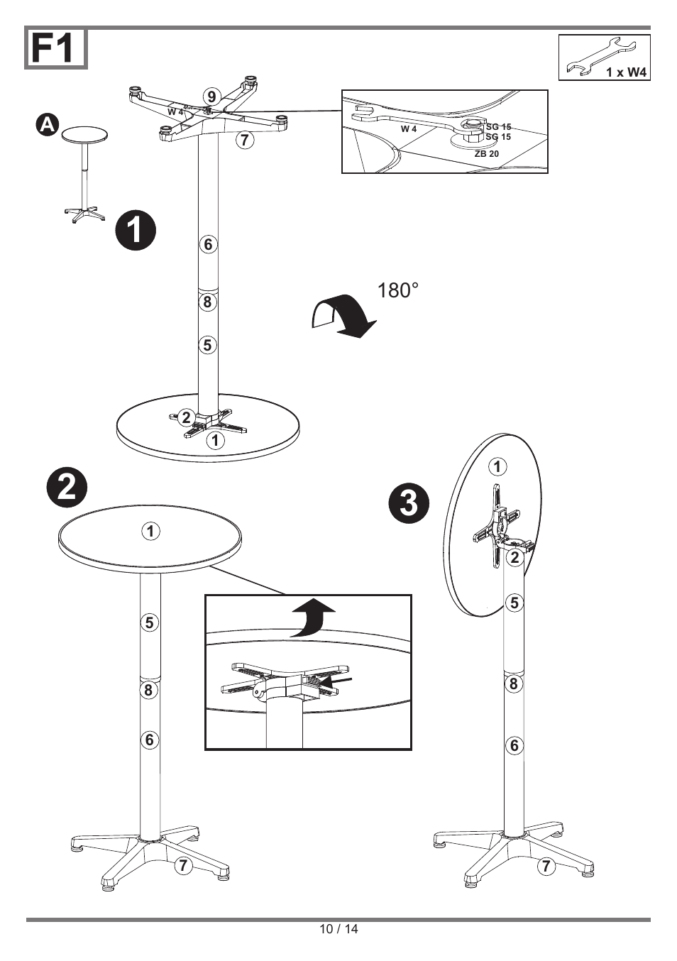 Livarno BISTRO TABLE User Manual | Page 10 / 14
