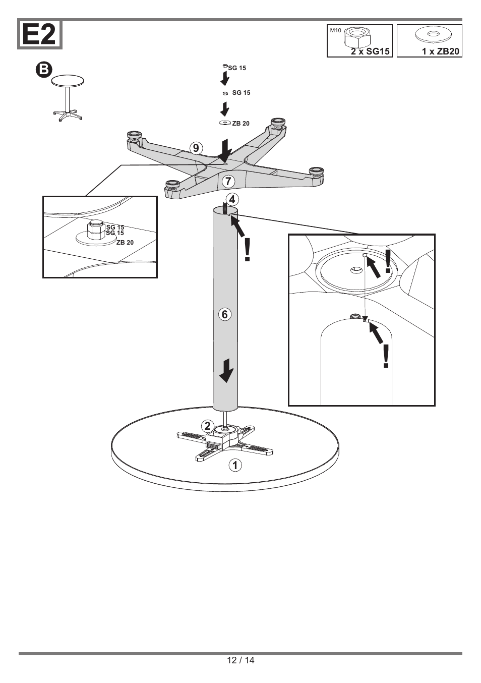 Livarno BISTRO TABLE User Manual | Page 12 / 14