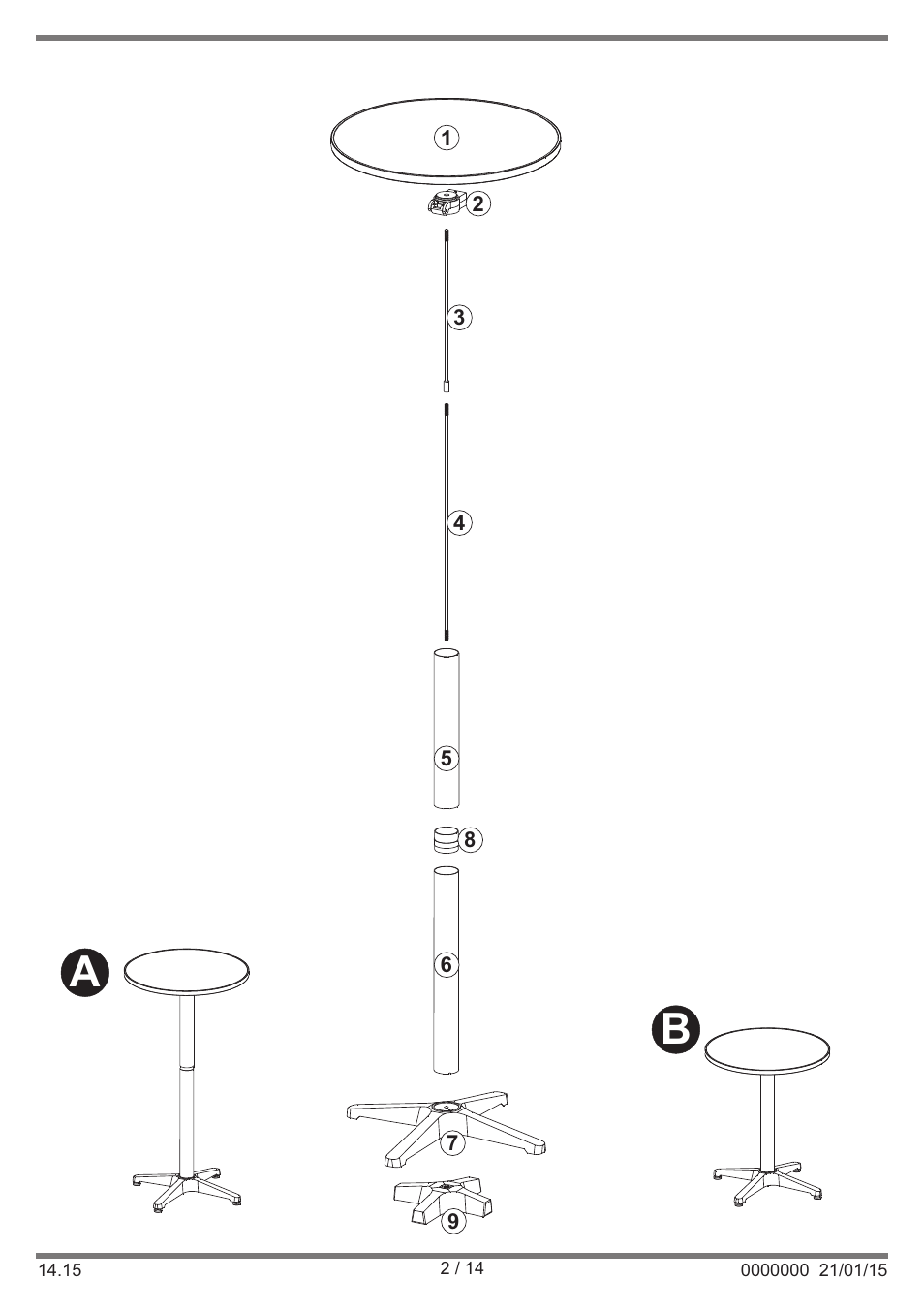 Livarno BISTRO TABLE User Manual | Page 2 / 14