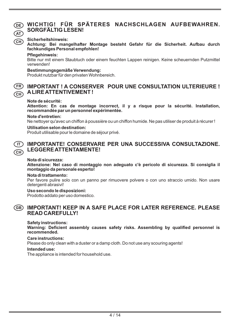 Livarno BISTRO TABLE User Manual | Page 4 / 14