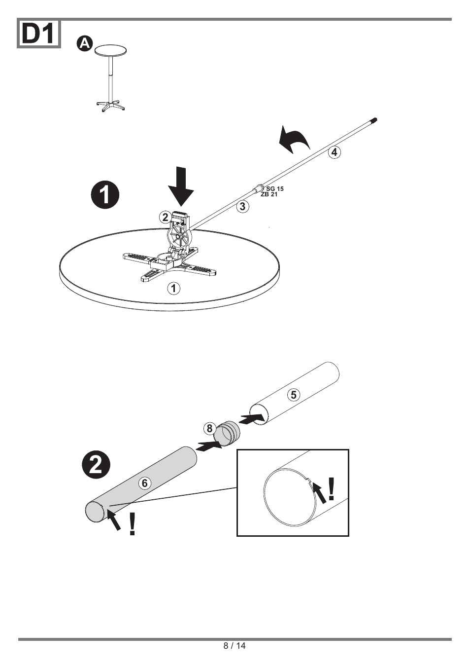 Livarno BISTRO TABLE User Manual | Page 8 / 14