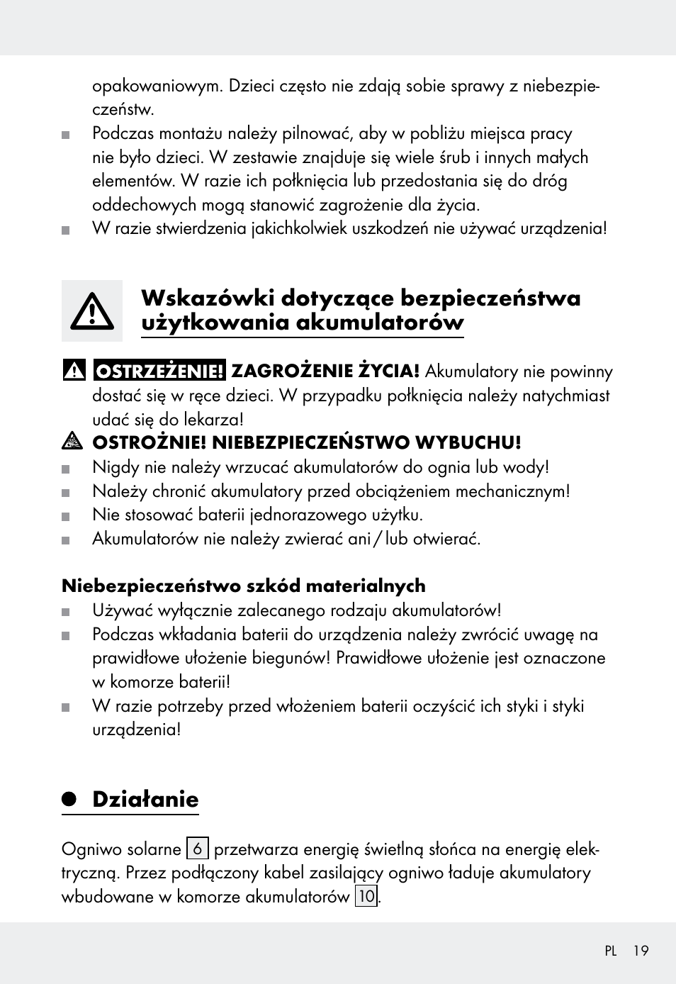 Działanie | Livarno Z31999 User Manual | Page 19 / 85
