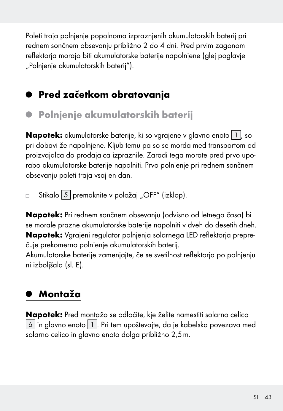 Montaža | Livarno Z31999 User Manual | Page 43 / 85