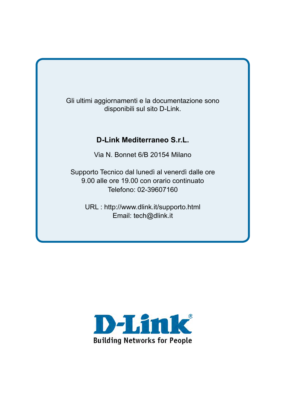 Supporto tecnico, Supporto tecnico per i clienti residenti in italia | D-Link DES-1228P User Manual | Page 88 / 100