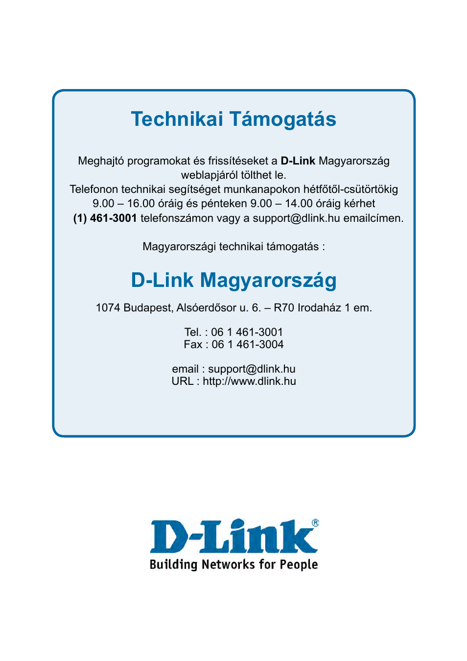 Technikai támogatás, D-link magyarország | D-Link DES-1228P User Manual | Page 92 / 100